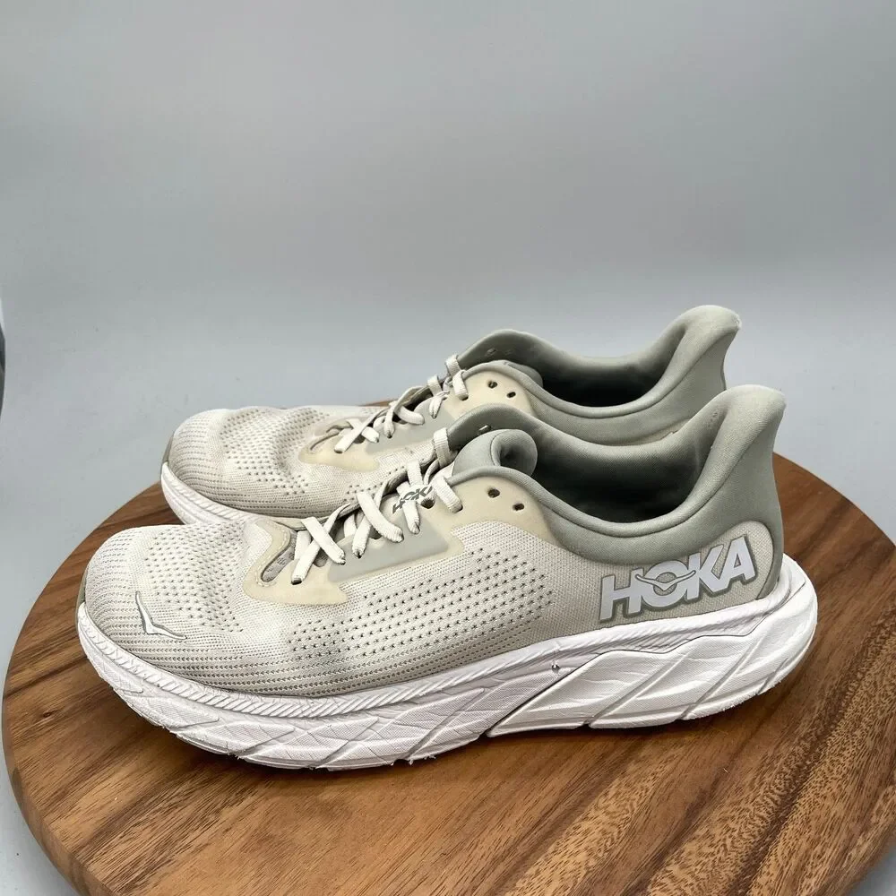Hoka One One Arahi 7 Shoes Mens Size 11.5D Beige Running Comfort Walking Sneaker
